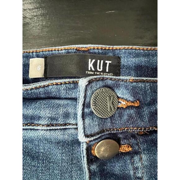 KUT from Kloth Distressed Cropped Straight Leg Jeans - 6 - Picture 4 of 10